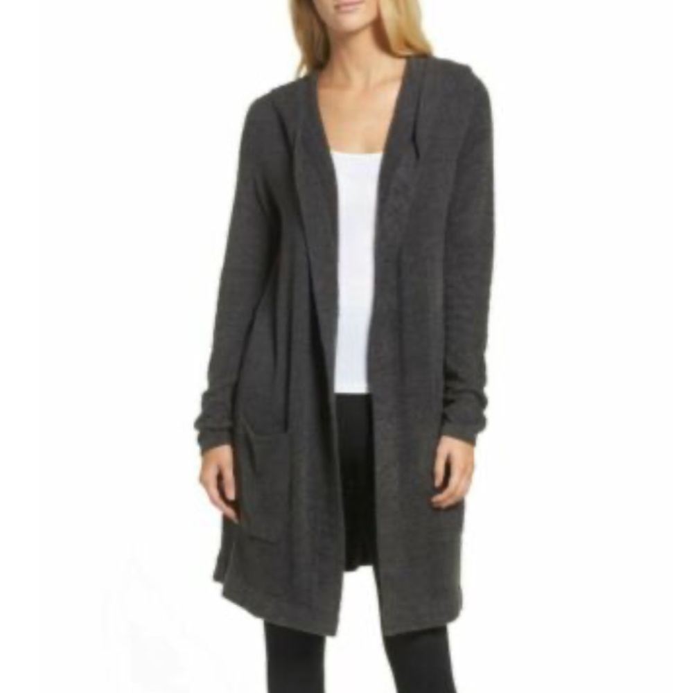 Long Barefoot dream hooded open sweater